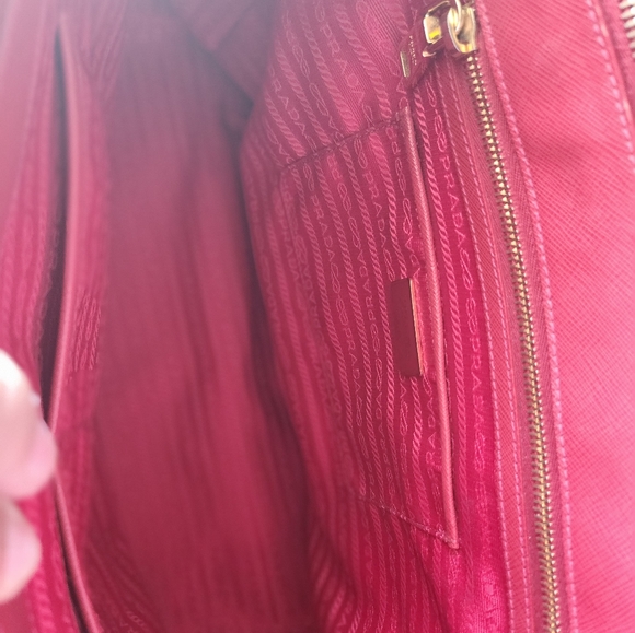Prada Saffiano Hot Pink Purse AUTHENTIC - Picture 14 of 16